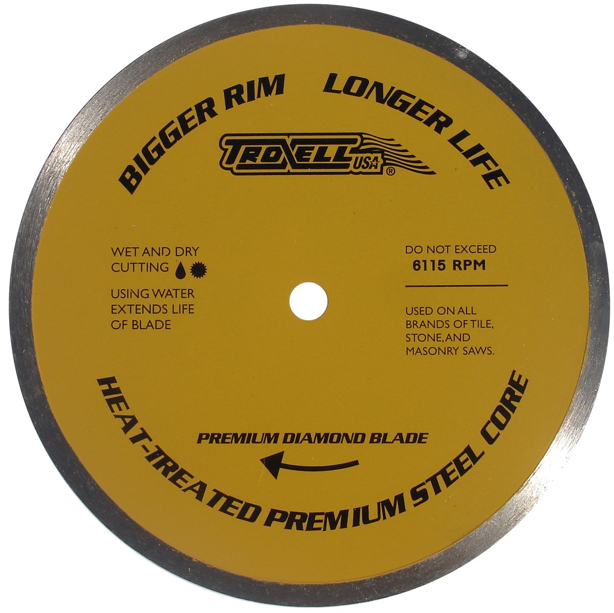 10" Continuous Rim Sintered Diamond Blade