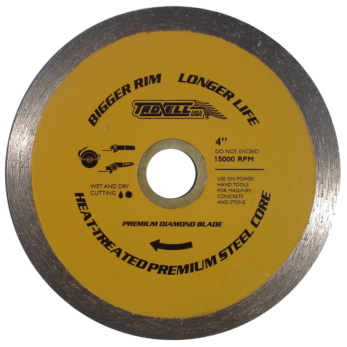 4" Continuous Rim Sintered Diamond Blade
