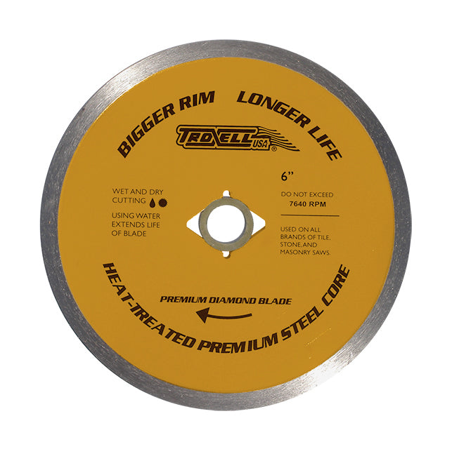 6" Continuous Rim Sintered Diamond Blade