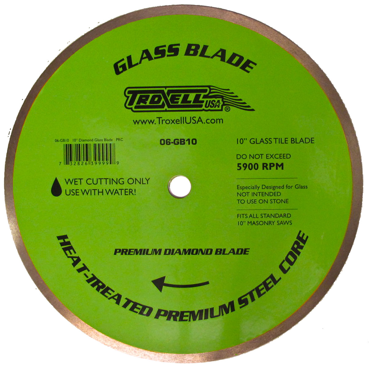 10" Glass Tile Diamond Blade