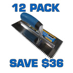 1/4" V Notch Stainless Steel Trowel - 12 Pack ($10.95 ea.)