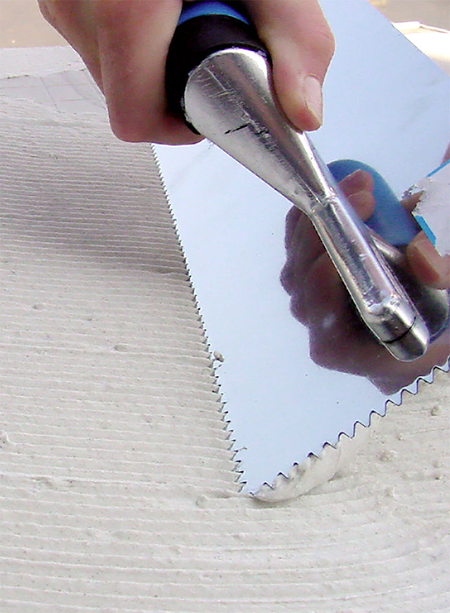 3/16" V Notch Stainless Steel Trowel - 12 Pack ($10.95 ea.)