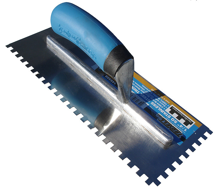 1/4" Square Notch Stainless Steel Trowel