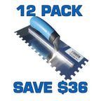 3/8" U Notch Stainless Steel Trowel - 12 Pack ($10.95 ea.)