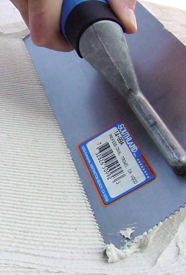 1/16" Square Notch Stainless Steel Trowel - 12 Pack ($10.95 ea.)