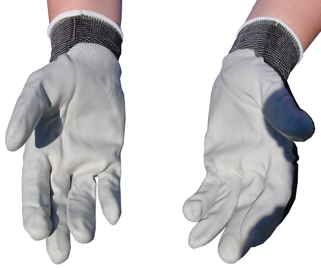 Atlas Gray Nylon Nitrile Gloves