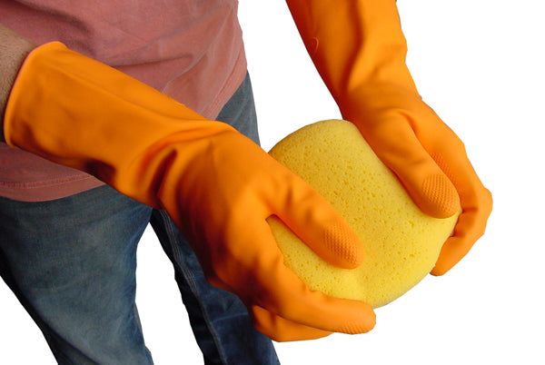 Heavy Duty Rubber Gloves - Orange