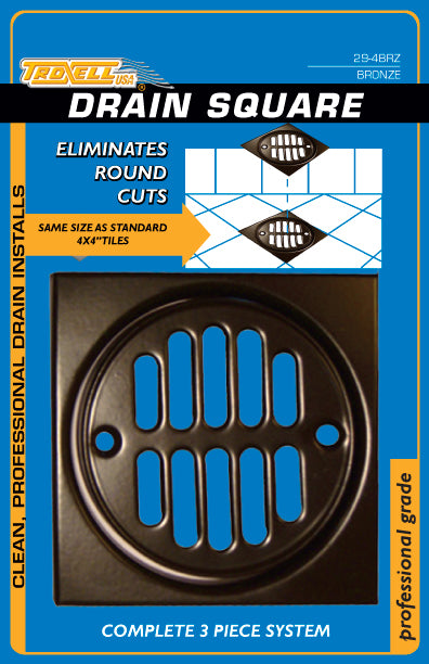 4.5" Bronze Shower Drain Frame Kit