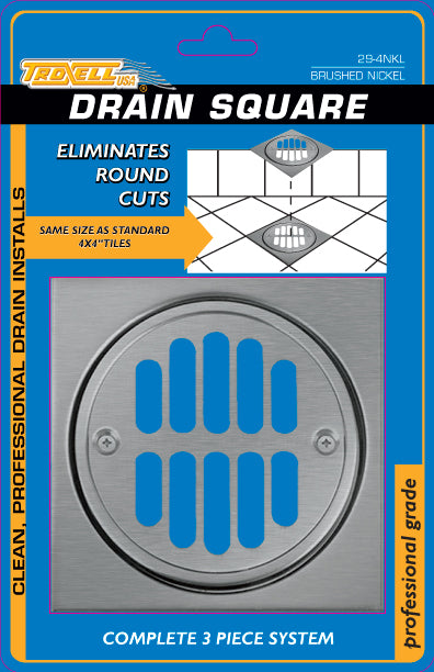 4.5" Nickel Shower Drain Frame Kit