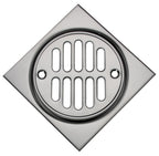6" Nickel Shower Drain Frame Kit