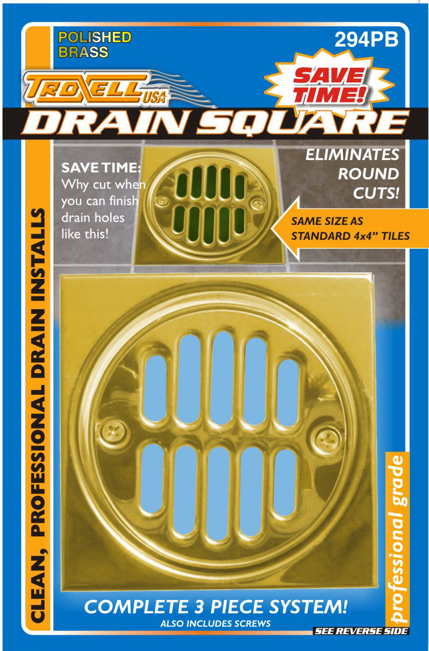 4.5" Brass Shower Drain Frame Kit