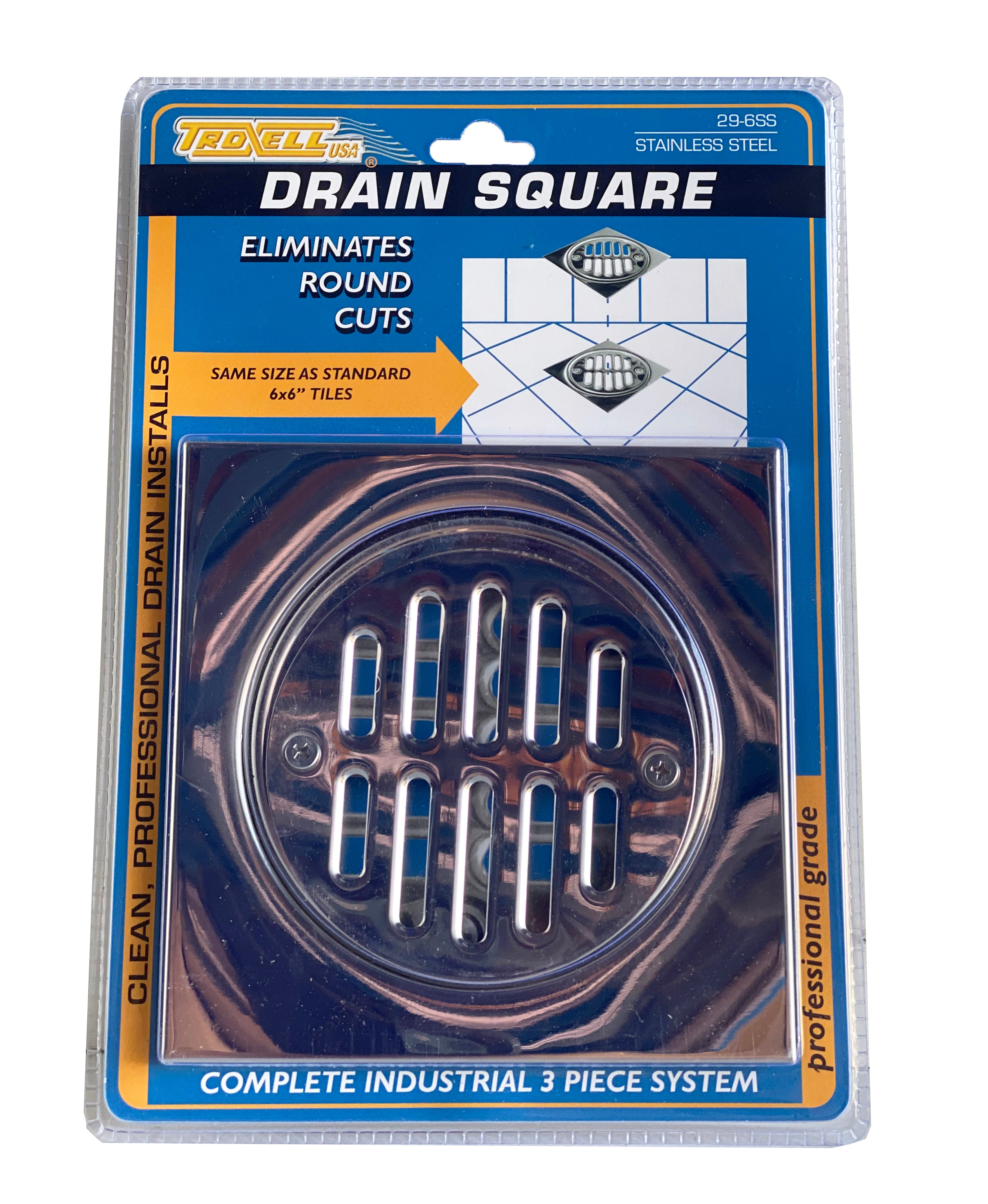6" Stainless Steel Shower Drain Frame Kit
