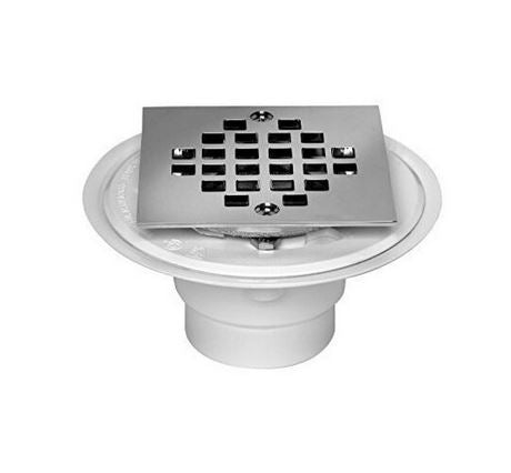 Square PVC Shower Drain with Snap Screen