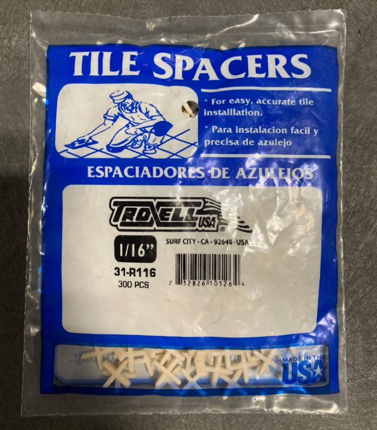 1/16" Regular Spacers 300pcs/bag