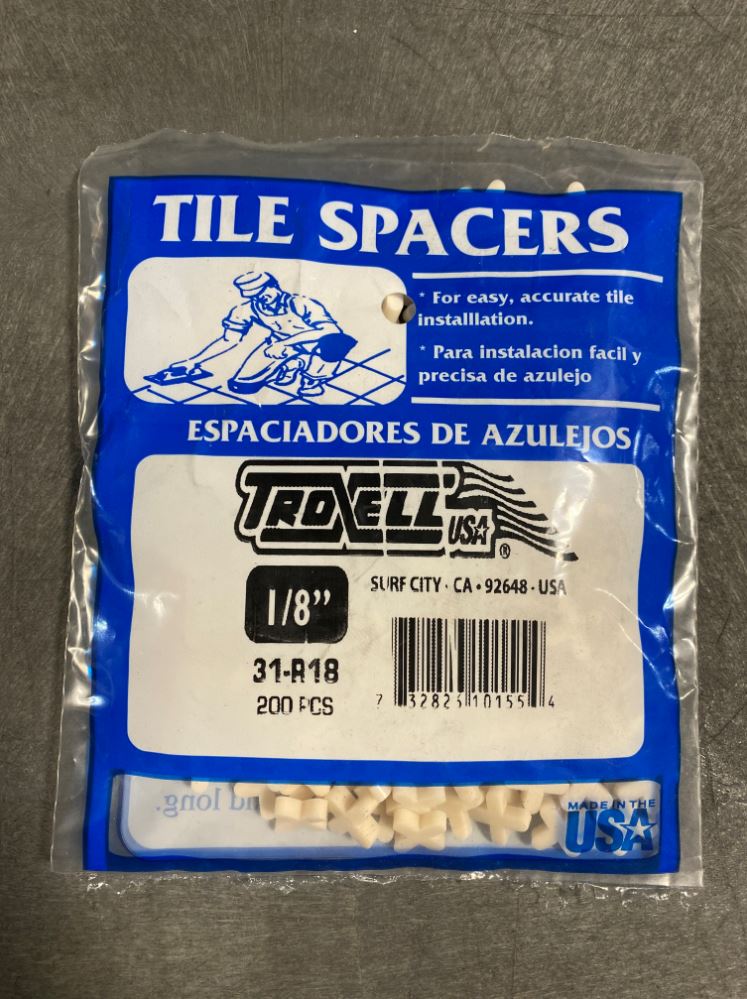 1/8" Regular Spacers 200pcs/bag