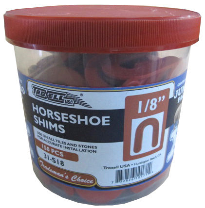 1/8" Horseshoe Shim Red 150pcs/jar