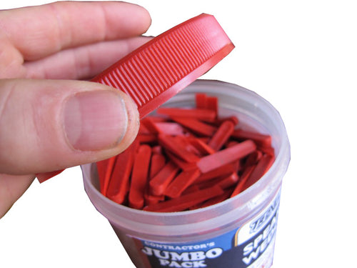 1-1/4"x1/4" Spear Wedge Red 500pcs/jar