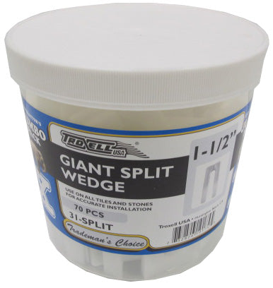 1-1/2"x3" Split Shim White 70pcs/jar