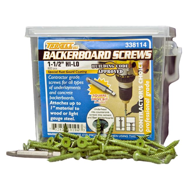 Backerboard Screws - 800 Pack