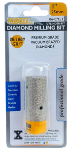 DIAMOND CYLINDER MILLING BIT - 1" 25mm