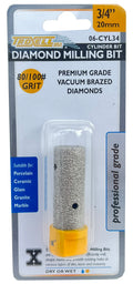 DIAMOND CYLINDER MILLING BIT - 3/4" 20mm