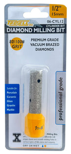 DIAMOND CYLINDER MILLING BIT - 1/2" 15mm